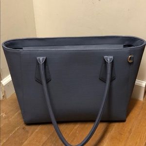 Dagne Dover Classic Signature Tote Ash Blue
